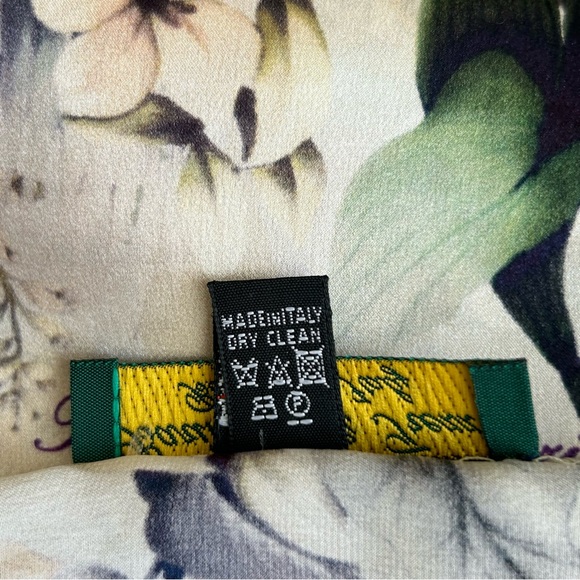 •Barindelli & Trezzi Signed Logo Floral Silk Scarf 16”x62”Made In Italy NWOT - Picture 5 of 11